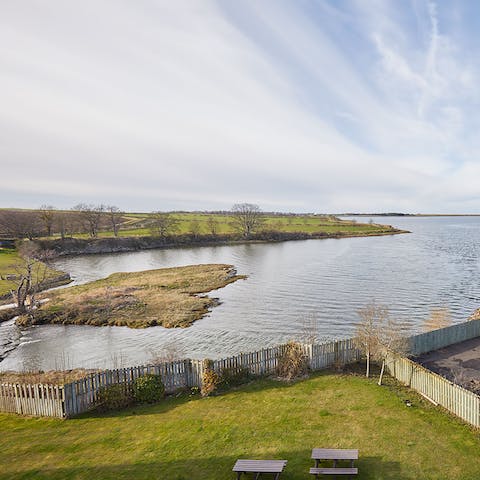 Enjoy scenic views of the surrounding landscape from your own watchtower