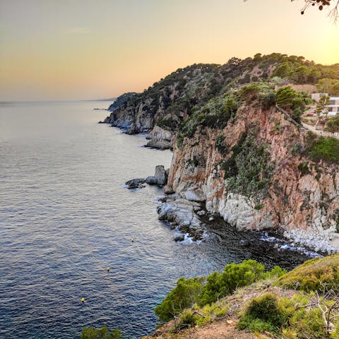 Spend a day on the Costa Brava coastline, just 18km away