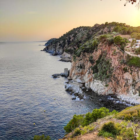 Spend a day on the Costa Brava coastline, just 18km away