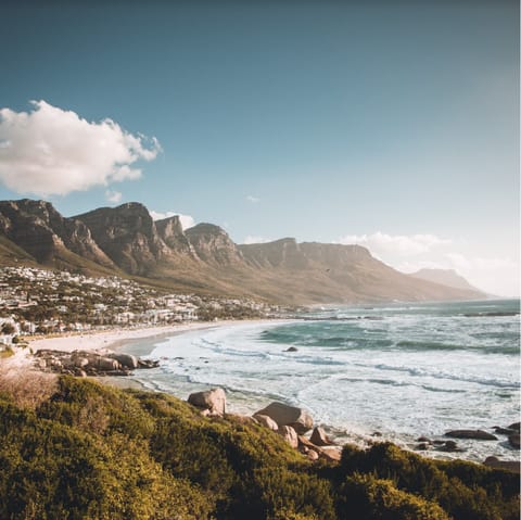 Stay in picturesque Camps Bay, a three-minute drive from the beach