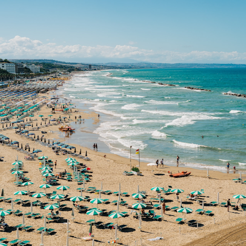 Drive 15 kilometres to the beaches of Cattolica