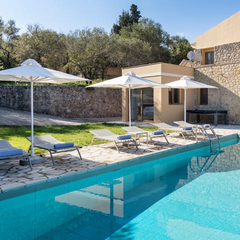 Work on your tan or go swimming in the pool