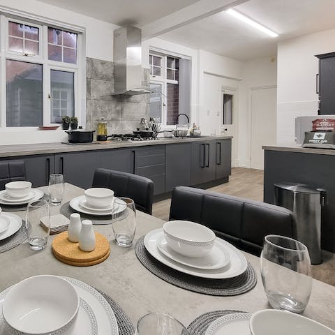 Share delicious family meals at the dining table