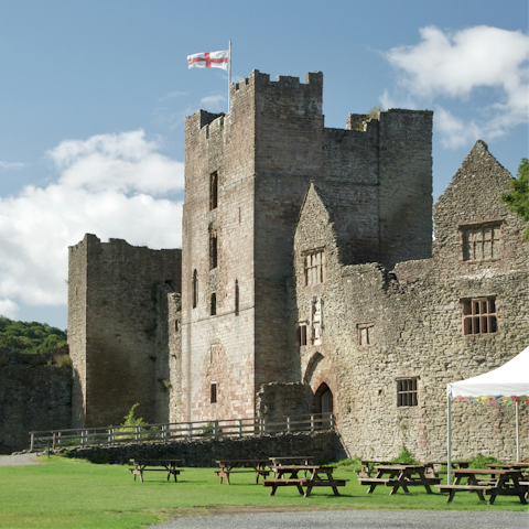 Take a trip to Ludlow Castle, thirty minutes by car
