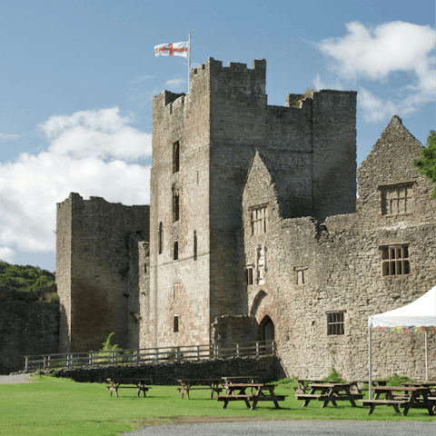 Take a trip to Ludlow Castle, thirty minutes by car