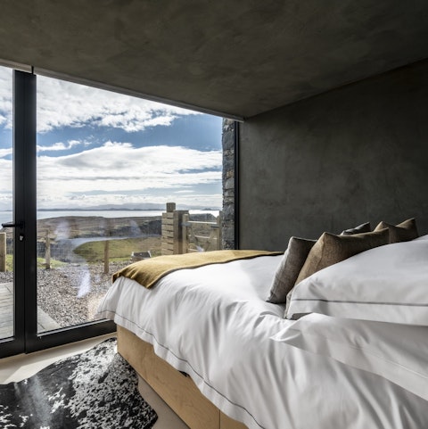 Wake up to uninterrupted views of the rugged coast