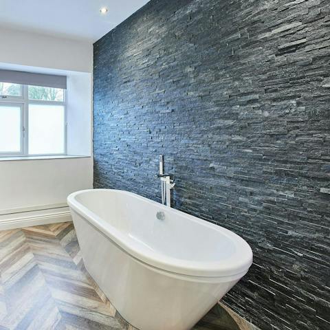 Unwind with a soothing soak after a day spent outside