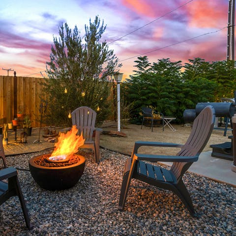 Enjoy a drink and quality conversation around the firepit