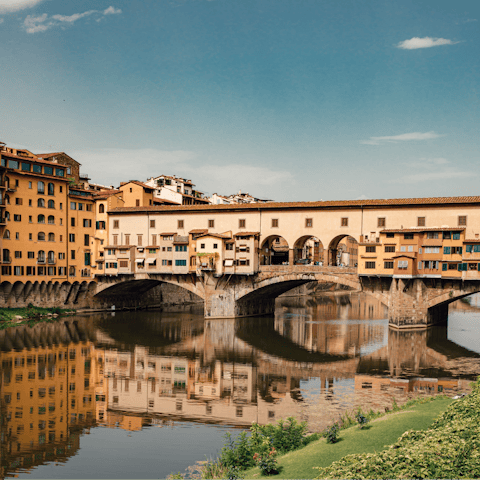 Admire the views of the river from the nearby Ponte Vecchio