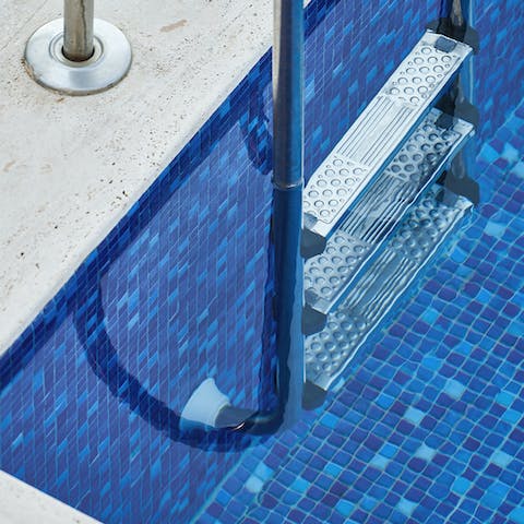 Make a splash in the shared swimming pool on hot days