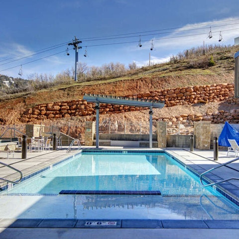 Cool off from the Utah summer sun in the communal pool