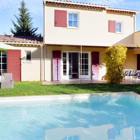 Take a dip in the private pool