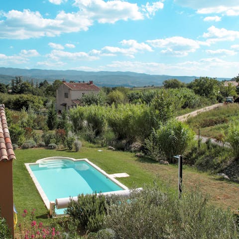 Explore the surrounding hiking trails, vineyards and olive grounds