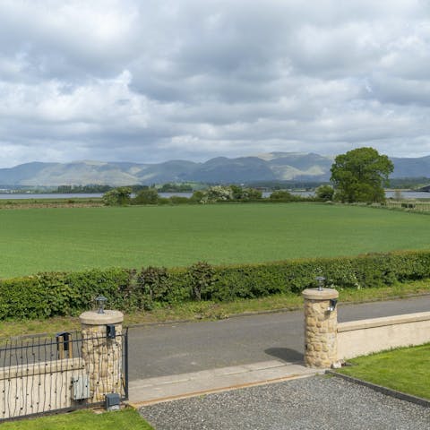 Enjoy incredible views across the Ochil Hills from the garden