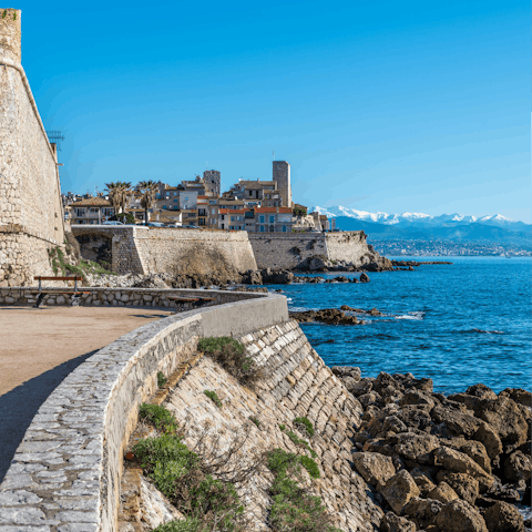 Explore the idyllic Antibes coast, a quick drive away