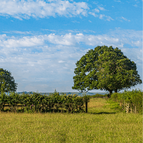 Head out and explore the rolling countryside