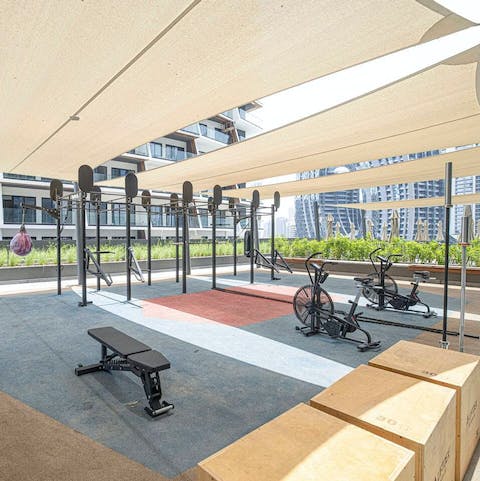 Squeeze in a holiday workout in the on-site gym
