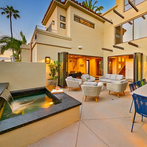 Relax in the tranquility of the patio