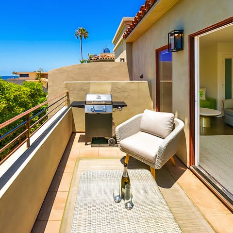 Escape for some romance on the private terrace of the casita