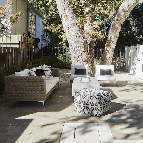 Relax with a book and a cup of coffee in your outdoor space