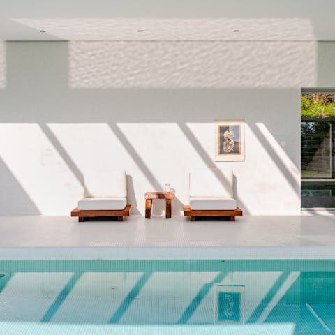 Slip into your swimwear and notch up a few lengths in the indoor pool