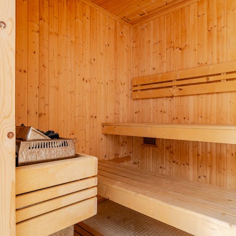 Start the day in Nordic style with a quick spell in the sauna
