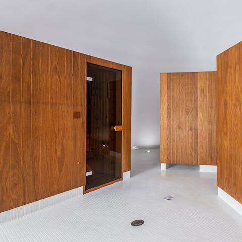 Start the day in Nordic style with a quick spell in the sauna