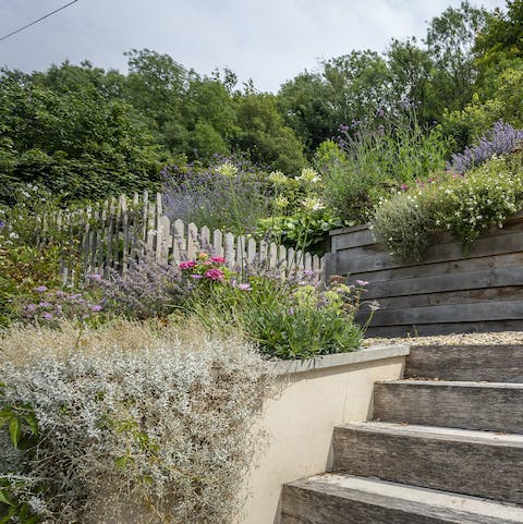 Spend sunny days playing around in the carefully cultivated garden