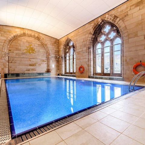 Take a dip in the on-site pool, available upon request