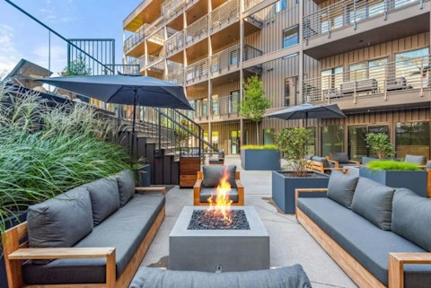 Enjoy cooler Nashville evenings around the communal fire pit