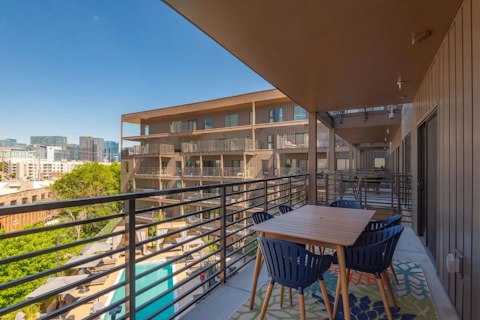 Wake up with coffee outside overlooking the pool