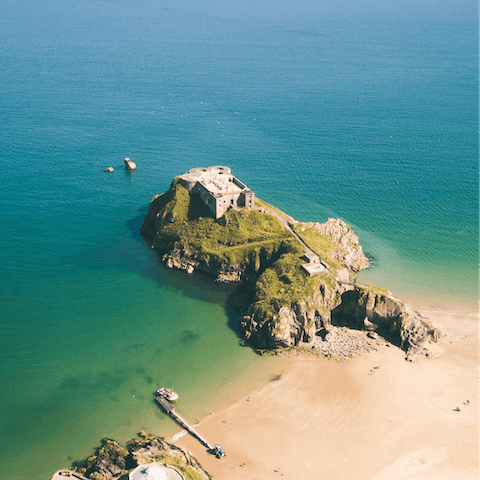 Spend the day on Tenby's award-winning South Beach, a ten-minute drive away