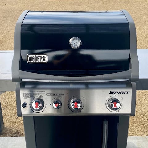 Prepare the grill for a backyard barbecue