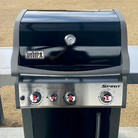 Prepare the grill for a backyard barbecue