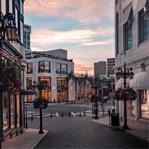 Shop till you drop in Beverly Hills – an eighteen-minute drive away