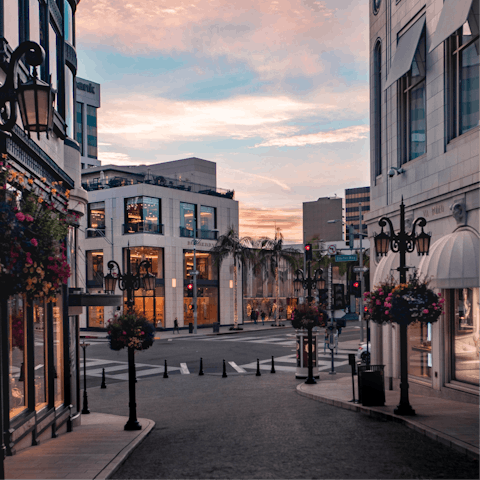 Shop till you drop in Beverly Hills – an eighteen-minute drive away