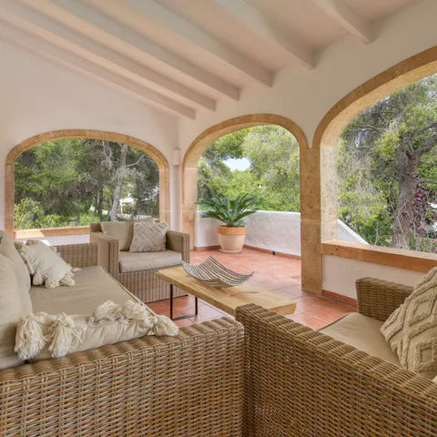 Relax with a book in the outdoor lounge area