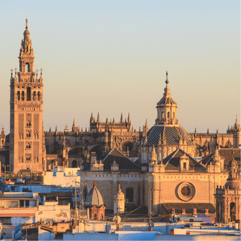 Stay in the heart of Seville, a fifteen minute walk from the beautiful Cathedral