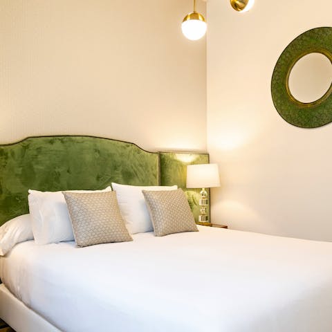 Get a good night's rest in the plush bedroom