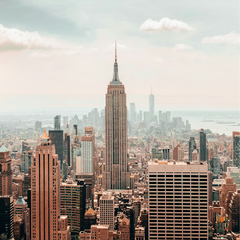 Head to the top of the Empire State Building, a twenty-minute walk away