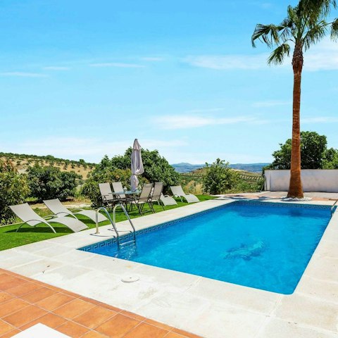 Dive into your pristine pool for a few morning laps