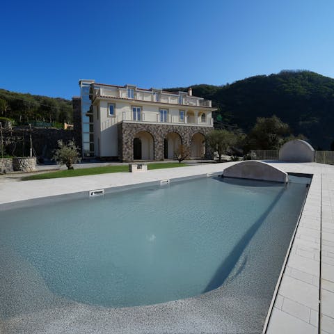 Go for a daily swim in the private pool