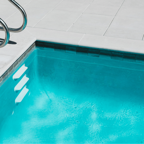 Take a swim in the heated communal pool