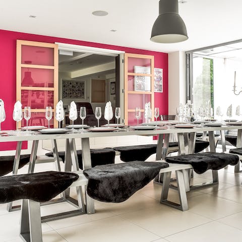 Hire a private chef for a special meal in the huge dining room