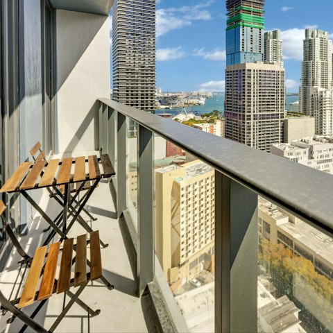 Unwind on the balcony – the perfect spot for coffee or cocktails