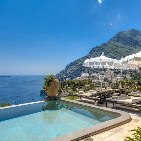 Enjoy incredible views while swimming in the pool