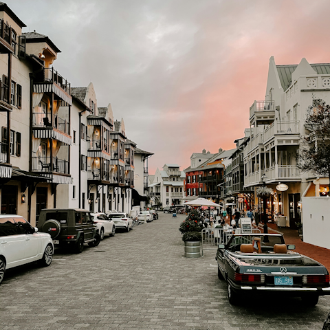 Stay near shops and restaurants in Rosemary Beach