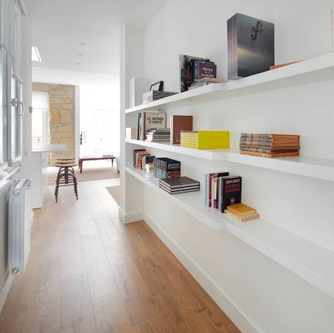 Lose yourself in a book on the sunny balcony