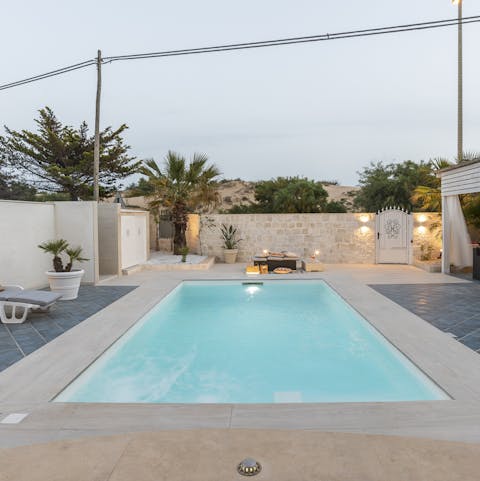 Take a refreshing dip in the private pool