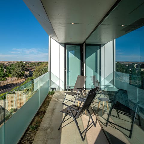 Admire the view as you relax on on of the balconies